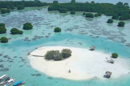 Objek Wisata Pantai Pasir Perawan Pulau Pari via Drone