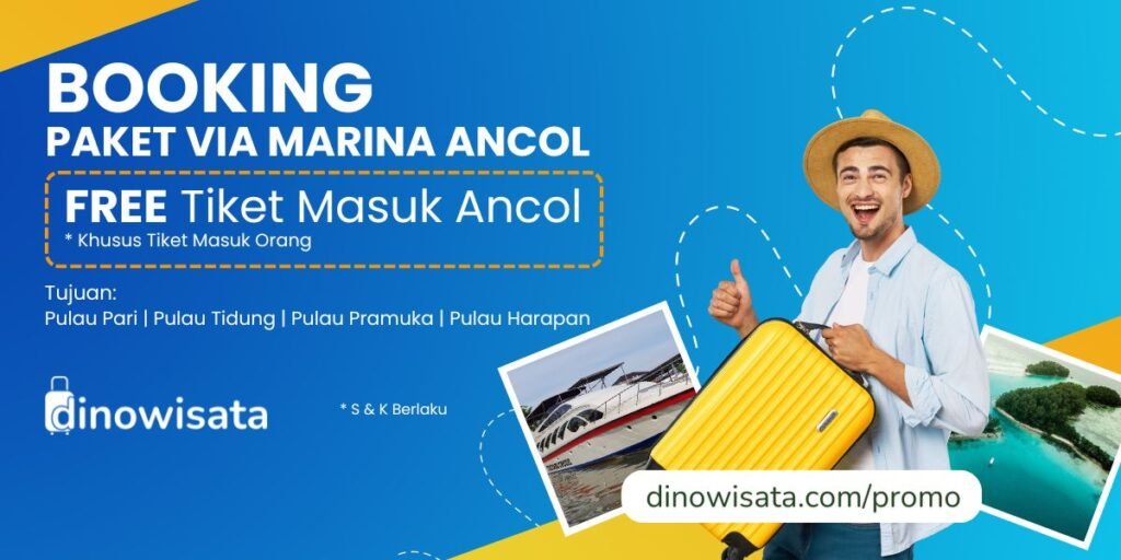 Banner Dinowisata Promo Paket Wisata Pulau Seribu Via Marina Ancol