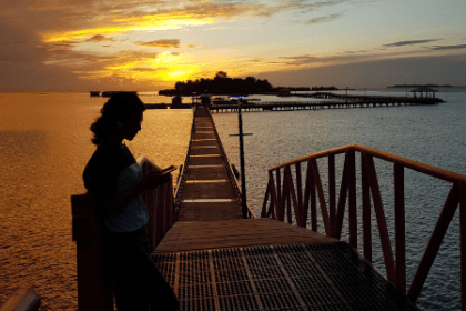 Suasana Pagi Jembatan Cinta Wisata Pulau Tidung