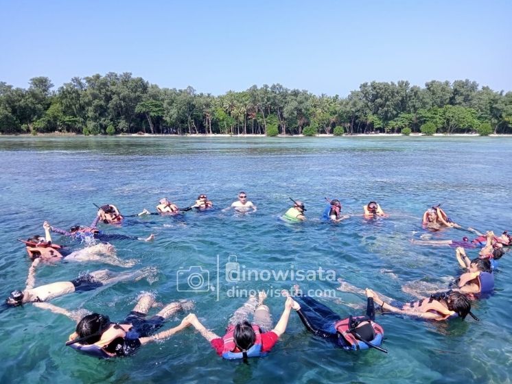 Snorkeling Seru Wisata Pulau Harapan @dinowisatacom